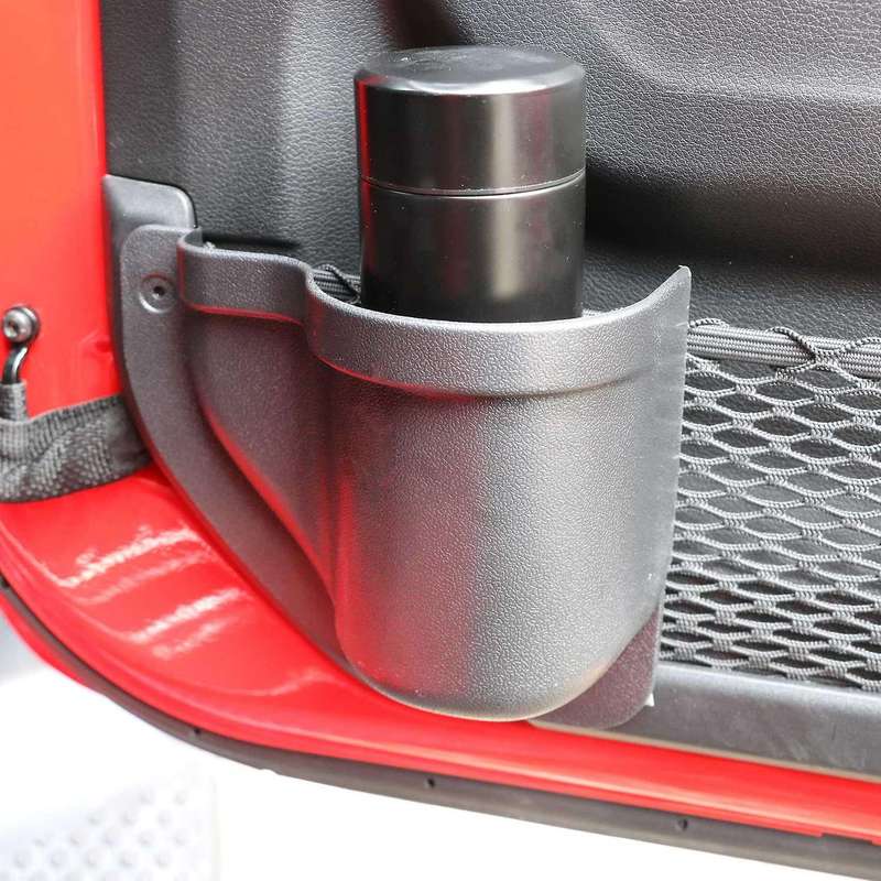 Car Rear Side Door Storage Box Black Tray for JL 2018-2020 Door Drinking Bottle Cup Holder