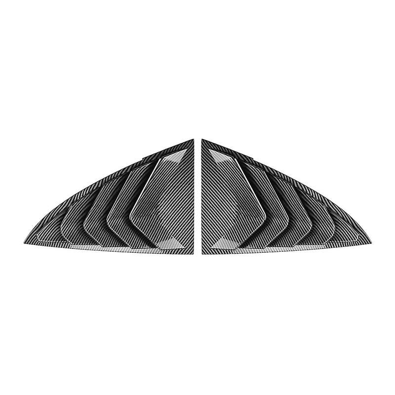 Car Rear Side Window Louvers Air Vent Scoop Shades Cover Blinds Trim for Model 3 2017-2023 Y 2020+,B