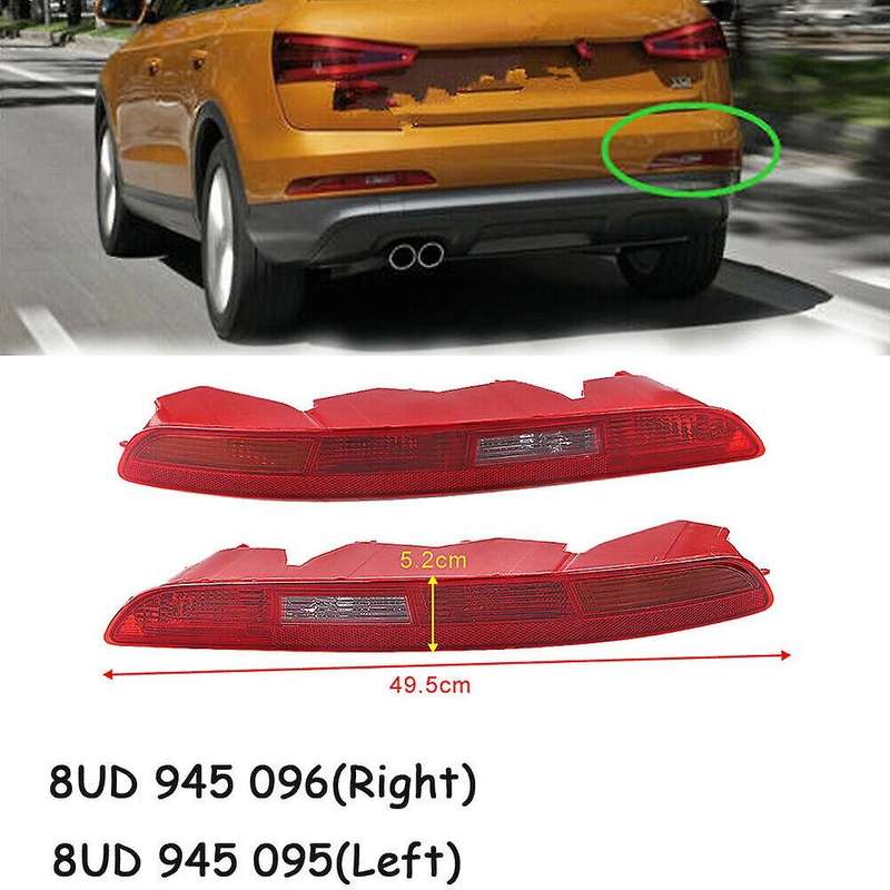 Car Rear Side Lower Bumper Fog Lamps Tail Light Red Reverse for Q3 2012-2015