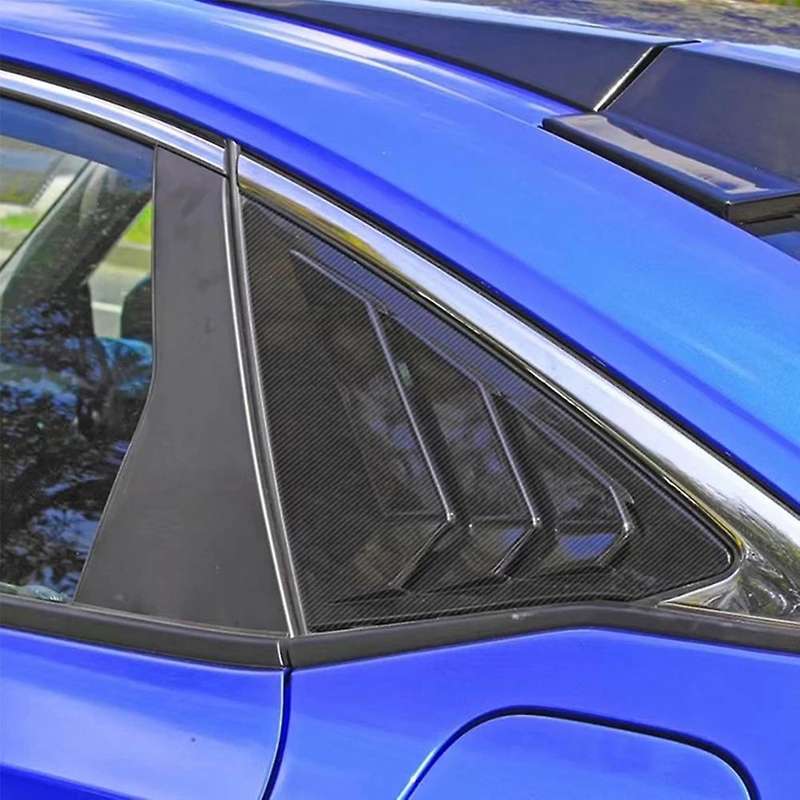 Car Rear Side Window Louvers Blinds Cover Trim for 2022 Accessories Carbon Fiber