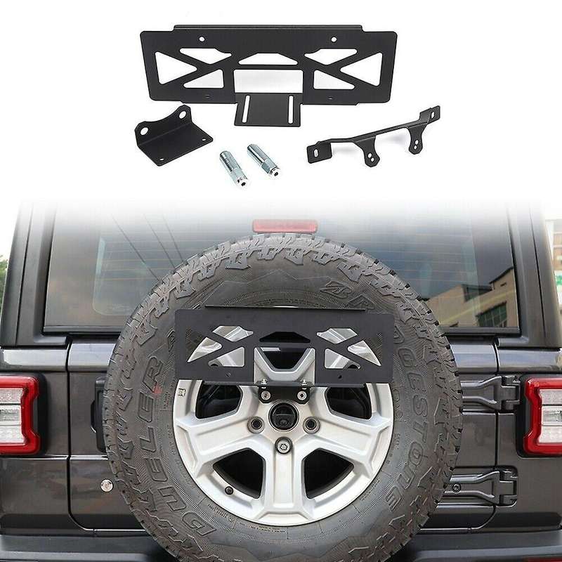 Car Rear Spare Tire License Plate Bracket Holder Fit for JL 2018-2020