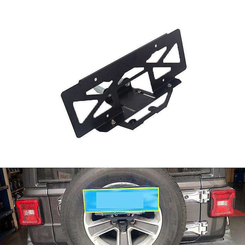 Car Rear Spare Tire License Plate Bracket Holder Fit for JL 2018-2020