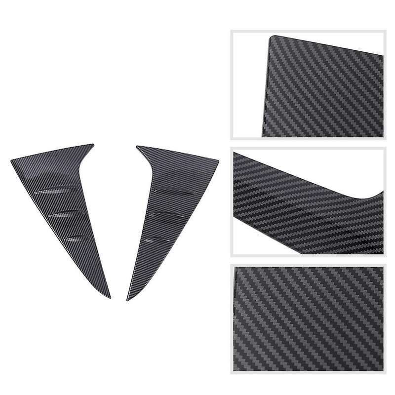Car Rear Spoiler Side Window Trim Frame Sticker Cover Decoration for Sienna 2021 2022 Black