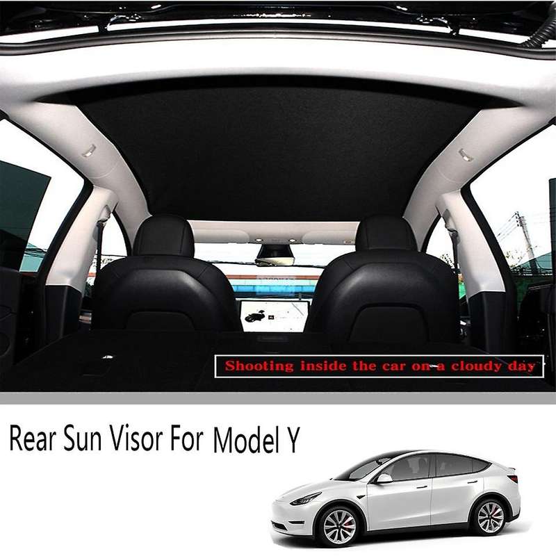 Car Rear Sun Visor Roof Glass Sunshade UV Block Skylight Shades Protector for Model Y Accessories