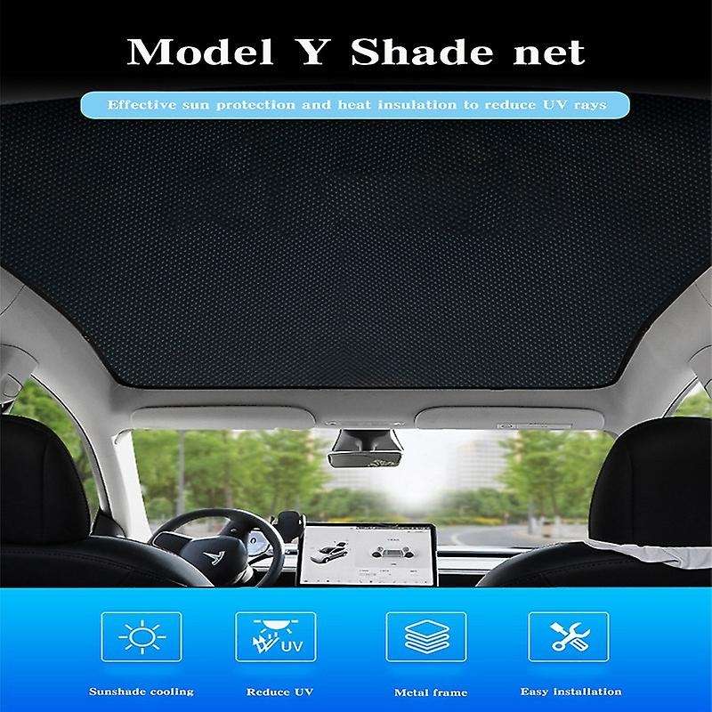 Car Rear Sun Visor Roof Glass Sunshade UV Block Skylight Shades Protector for Model Y Accessories