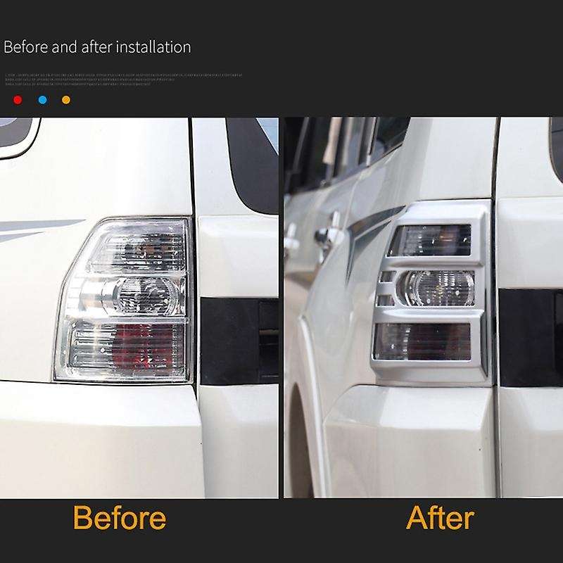 Car Rear Tail Light Lamp Cover Trim for 2007-2019 Brake Light Protection Decoration Silver