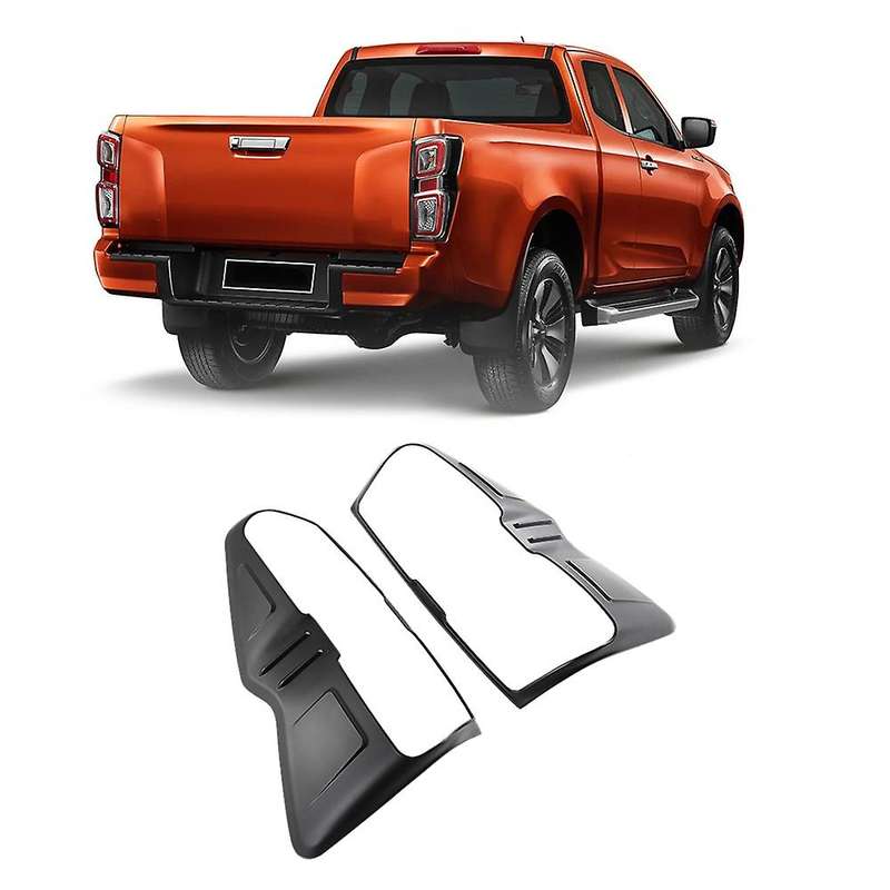 Car Rear Tail Light Lamp Decoration Cover Trim for D-Max 2019-2022 Tail Light Frame Matte Black