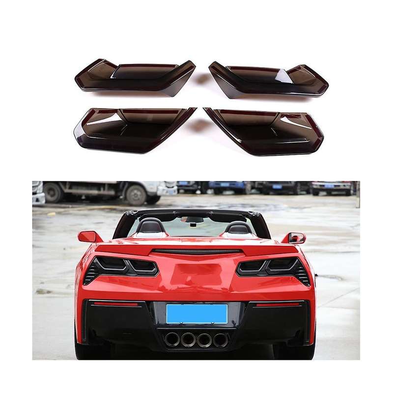 Car Rear Tail Light Rear Fog Blackout Cover Trim Sticker Tail Light Cover for C7 2014-2019