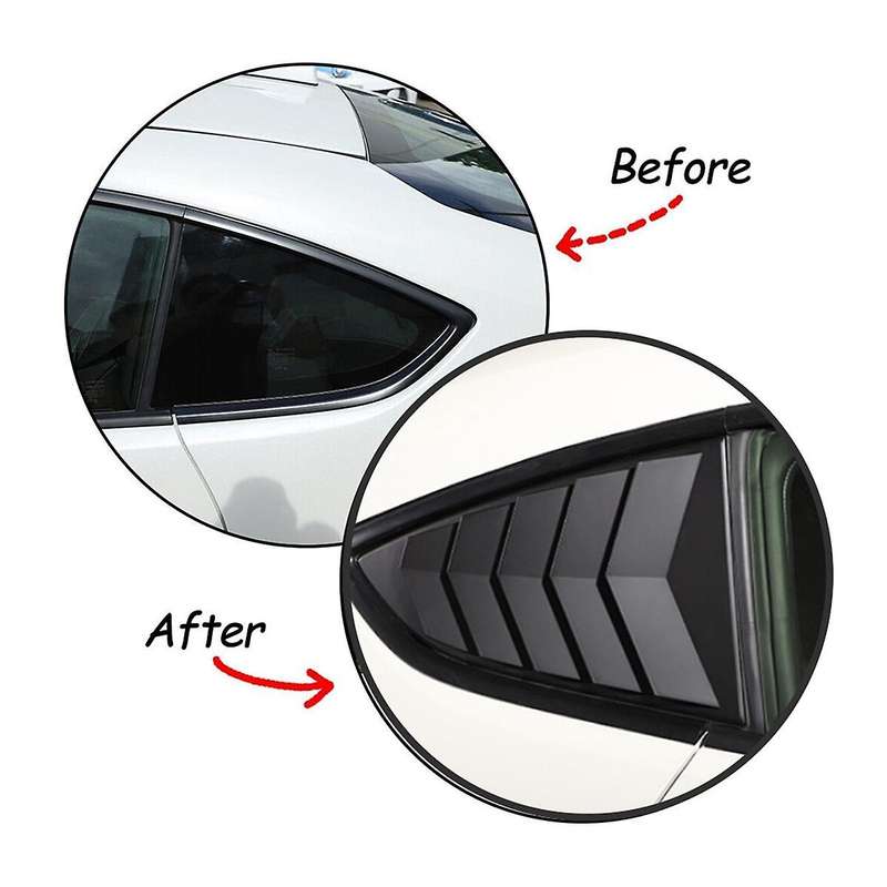 Car Rear Triangle Blinds Windshield Sunshade for BRZ 86 2022+ Car Trim Accessories Matte Black