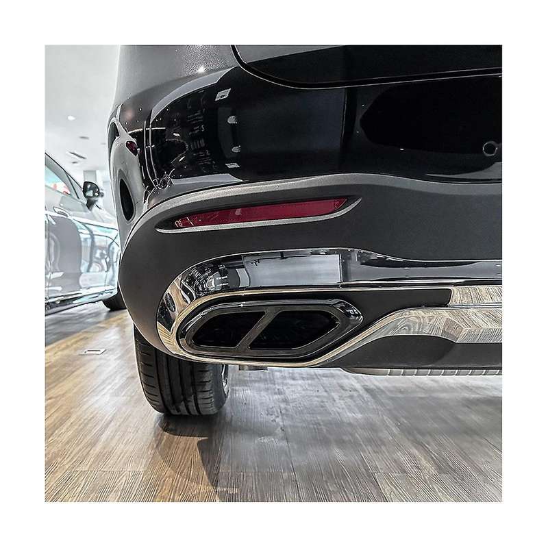 Car Rear Throat Exhaust Pipe Muffler Tips Cover Trim for Glc Class X254 2023+ Glc260 Glc300 (black)
