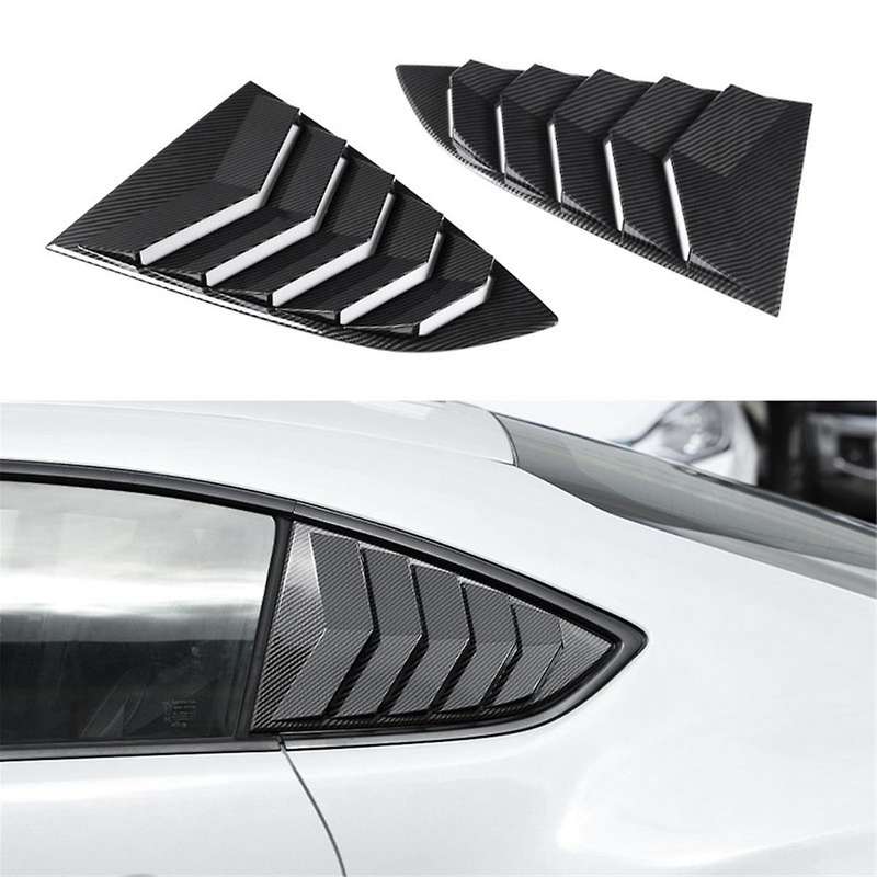 Car Rear Triangle Blinds Windshield Sunshade for Brz 86 2022+ Car Trim Accessories Carbon Fiber Patt