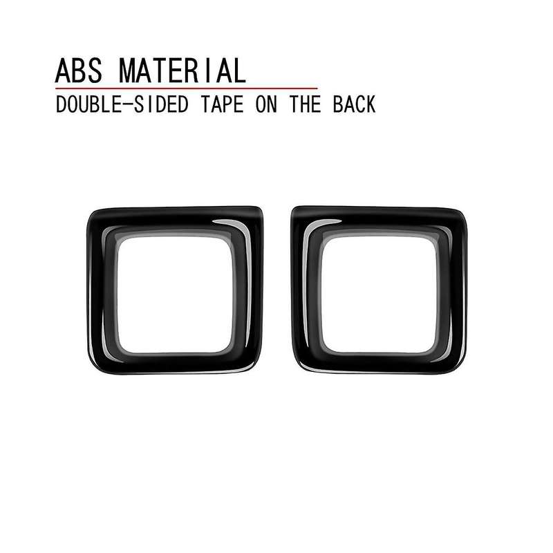 Car Rear Third Row Water Cup Holder Decoration Cover Trim for 2022 2023 Bright Black