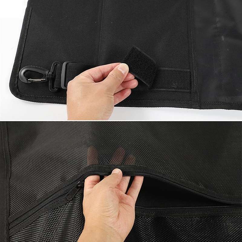 Car Rear Trunk Curtain Cover Storage Bag Net Stowing Tidying for 2019 2020 2021 Accessories, Black