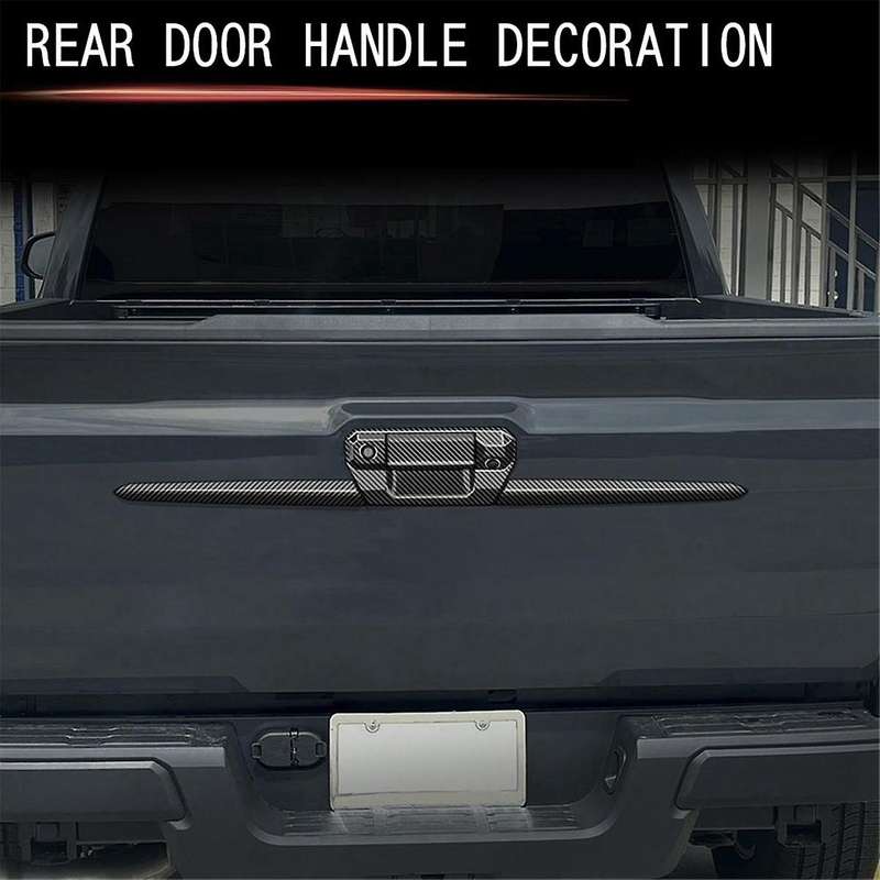 Car Rear Trim Strips Trunk Handle Trim Strips for 2024 Decoration Stickers Carbon Fiber