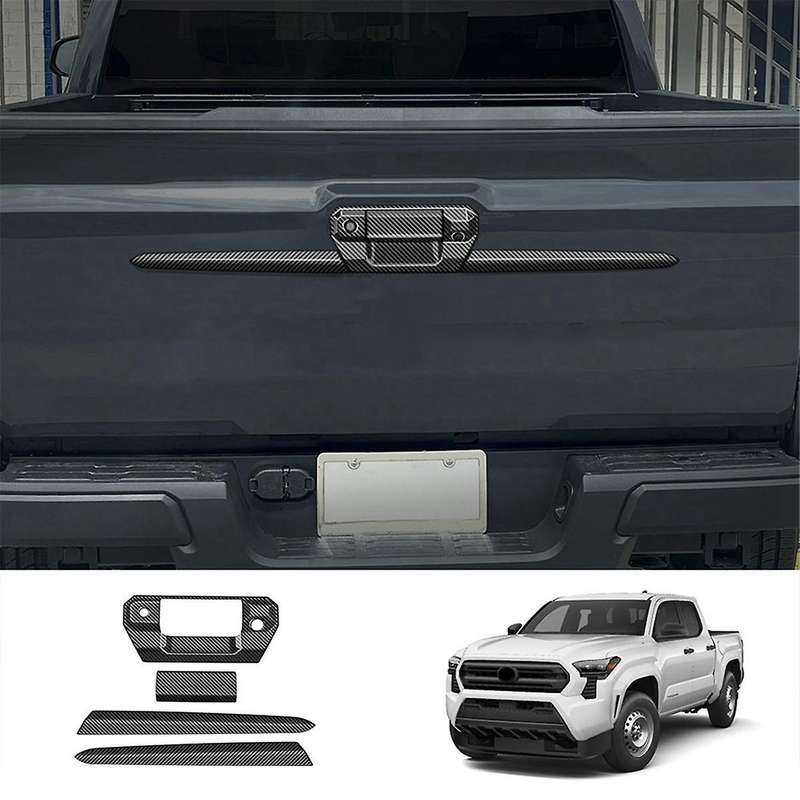 Car Rear Trim Strips Trunk Handle Trim Strips for 2024 Decoration Stickers Carbon Fiber
