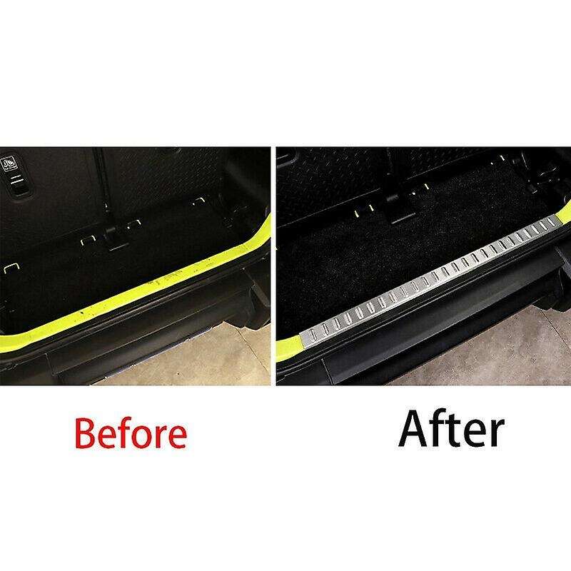 Car Rear Trunk Cover Tailgate Inner Guard Rear Bumper Scuff Sill Plate for Suzuki Jimny Jb64 Jb74w