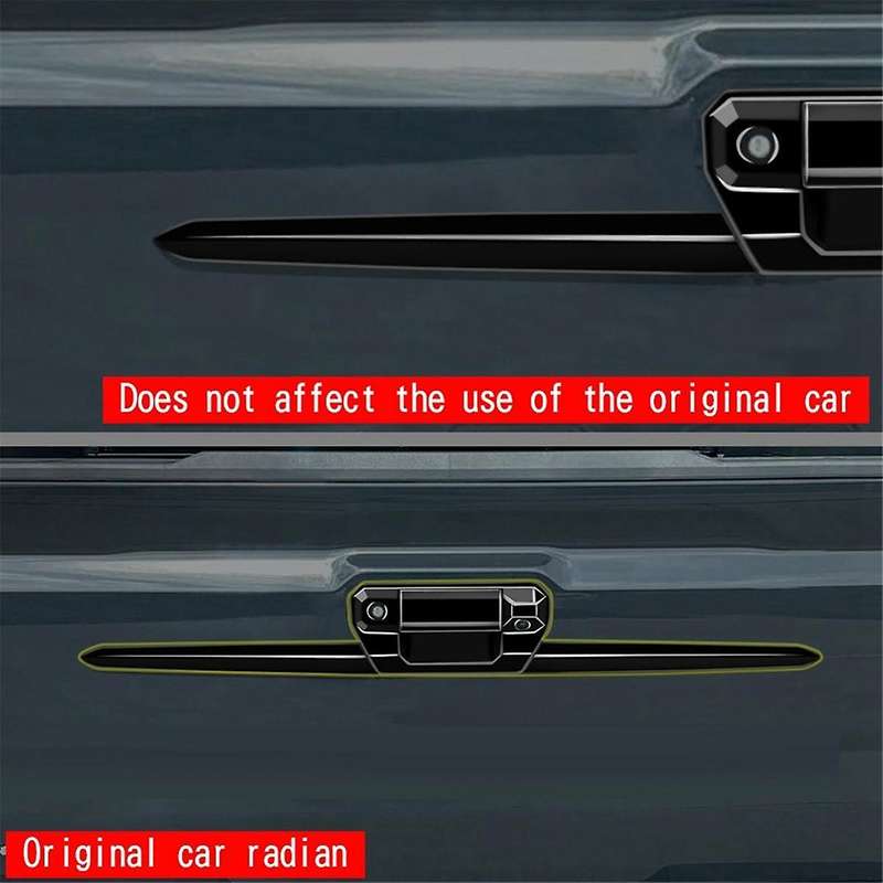 Car Rear Trim Strips Trunk Handle Trim Strips for 2024 Decoration Stickers Gloss Black