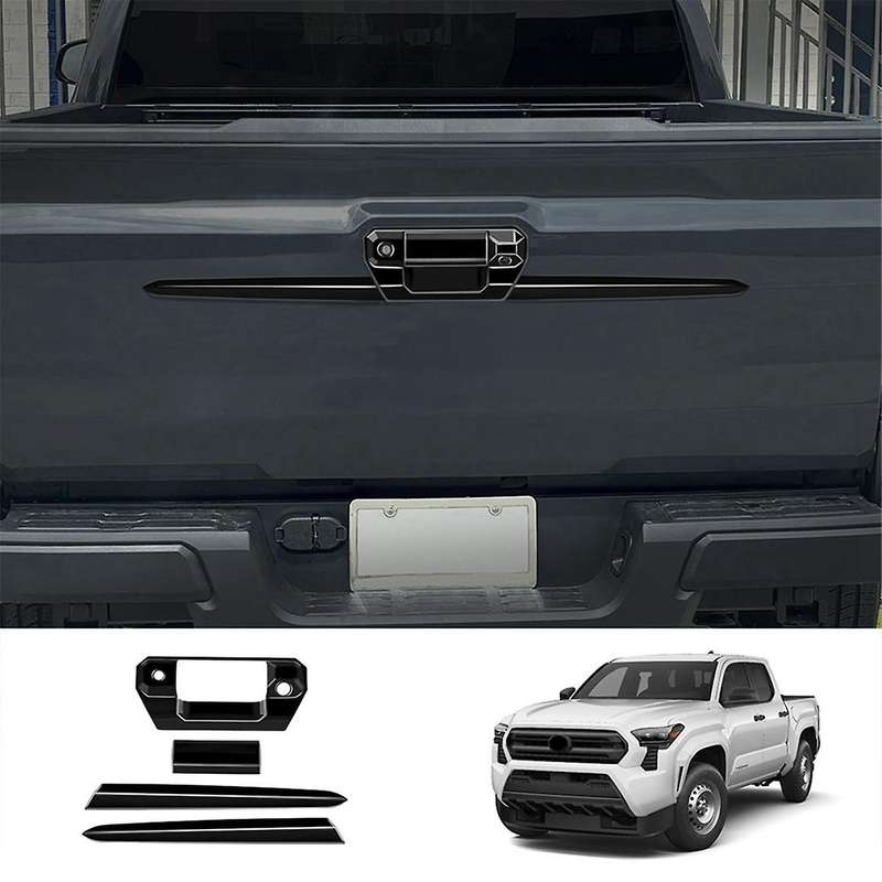 Car Rear Trim Strips Trunk Handle Trim Strips for 2024 Decoration Stickers Gloss Black