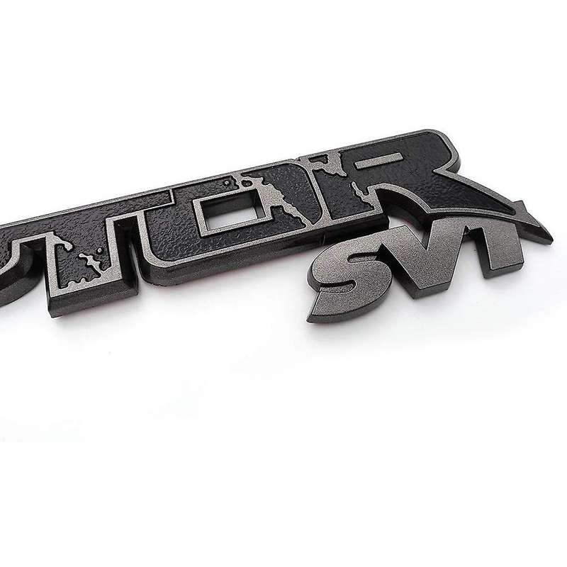 Car Rear Trunk Emblems Emblem 3d Logo Decal Replacement Stickers for 2009-2014 (black+gray)