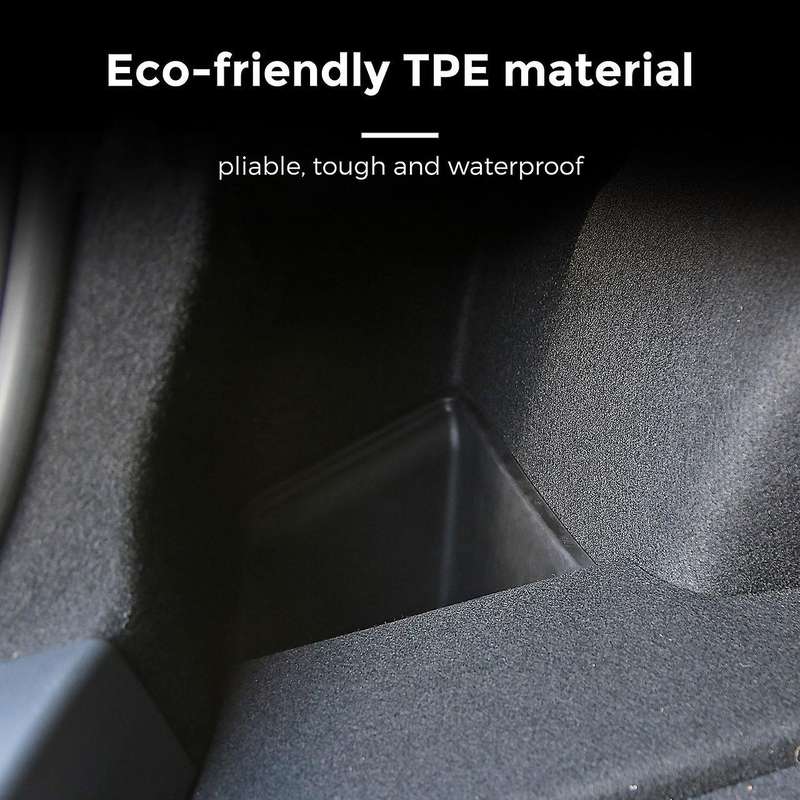 Car Rear Trunk Left Side Storage Box Flocking Organizer Containers Car Interior for 2021