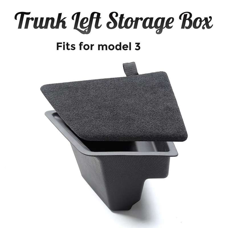 Car Rear Trunk Left Side Storage Box Flocking Organizer Containers Car Interior for 2021