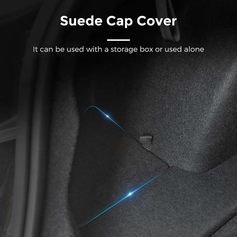 Car Rear Trunk Left Side Storage Box Flocking Organizer Containers Car Interior for 2021