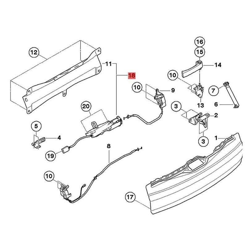 Car Rear Trunk Lid Lock Motor Actuator 51247233909 for X5 E70 X6 E71 2007-2014 Luggage Cover Tension