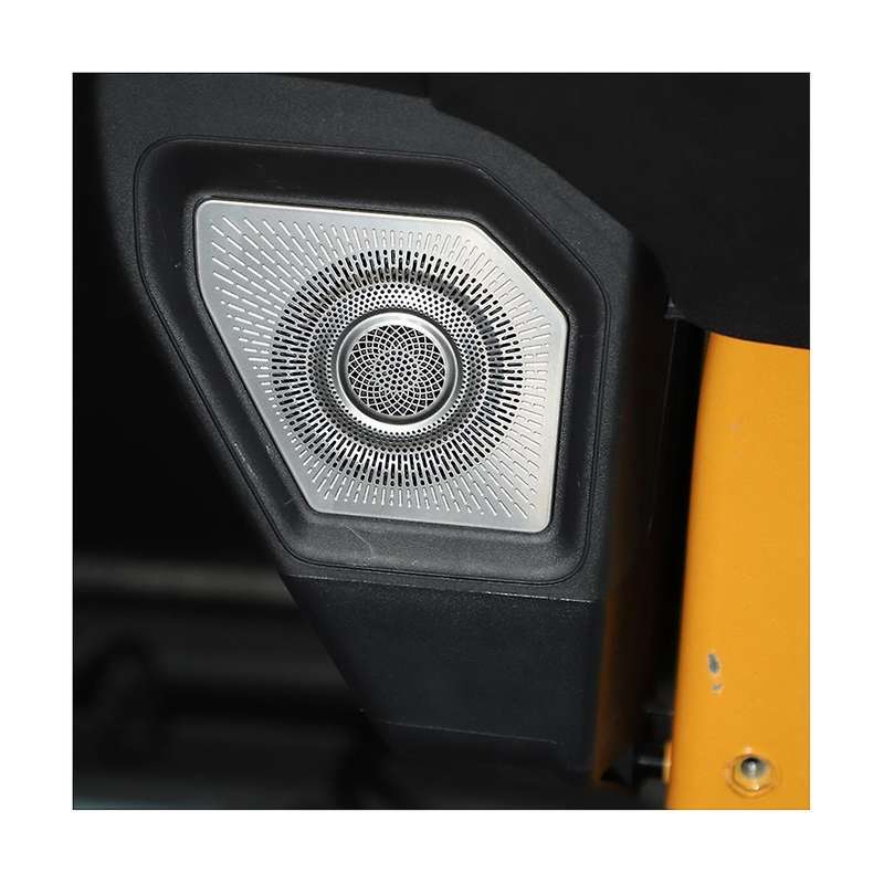 Car Rear Trunk Speaker Decoration Cover Trim Stickers for 2021-2023 Interior Accessories ,stainless