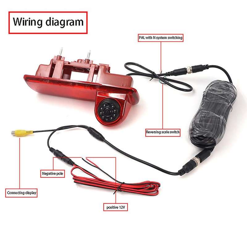 Car Rear View Brake Light Backup Camera for 2014 Opel Vivaro / 2014 Trafic Auto Parking Reverse Back