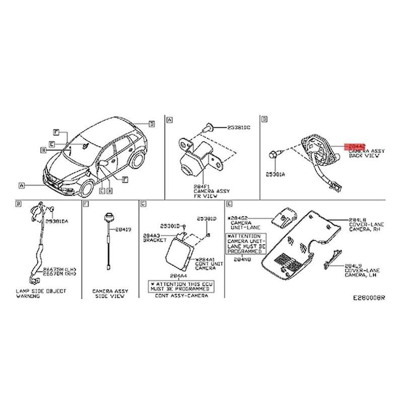 Car Rear View Camera 28442-4ea0a 28442-4ea1b for J11 2015-2019 Parking Assist Reverse Camera 28442-