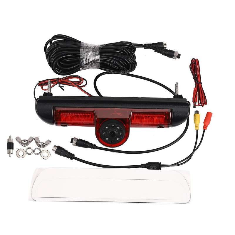 Car Rear View Brake Light Camera Car Reversing Camera 8Led Light Infrared Night-Vision Camera for Du