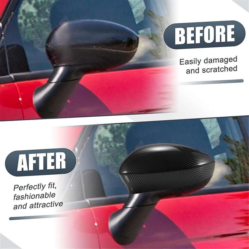 Car Rear View Cover Side Mirror Cap Carbon Fiber for 500 2007-2023 Mirror Guard Cover Trim 735452185