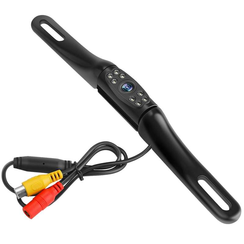 Car Rear View Camera Waterproof Wide 170 degree Night Vision Backup Camera 8-LED Long License Plate
