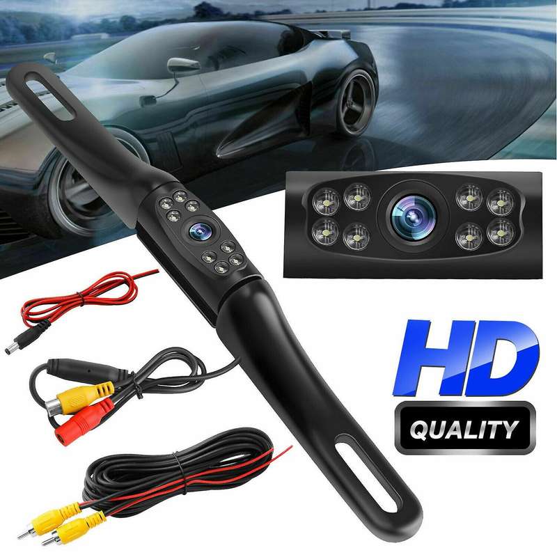 Car Rear View Camera Waterproof Wide 170 degree Night Vision Backup Camera 8-LED Long License Plate