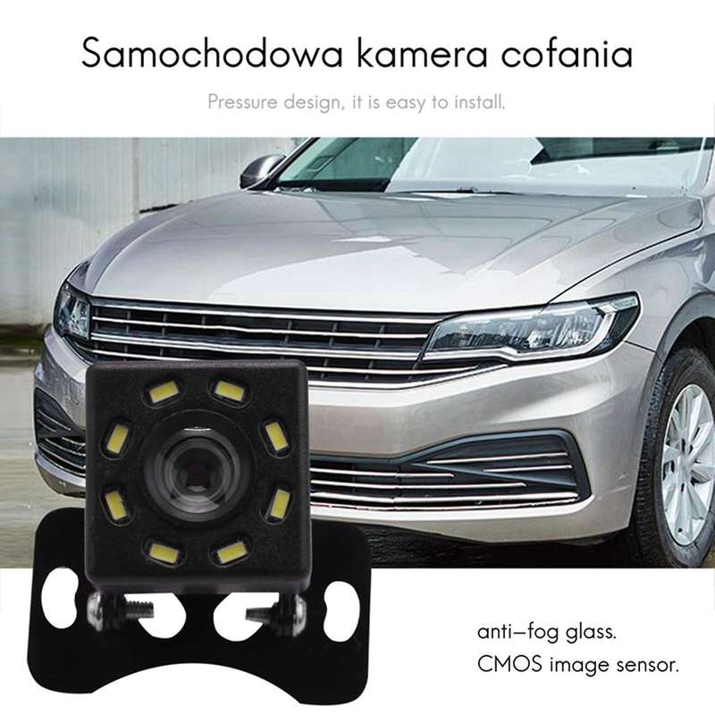 Car Rear View Camera Universal Backup Parking Camera 8 LED Night Visible Waterproof 170 Wide Angle H