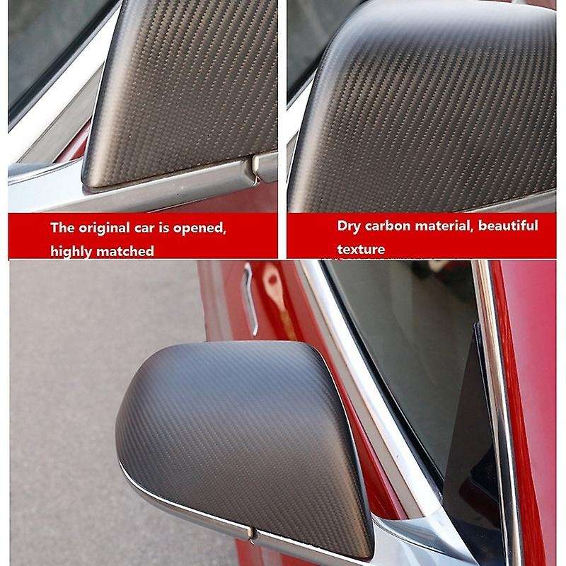 Car Rear View Mirror Cover for 2017-2020 Dry Carbon Fiber Side Mirror Cover Trim Accessories,Matte B