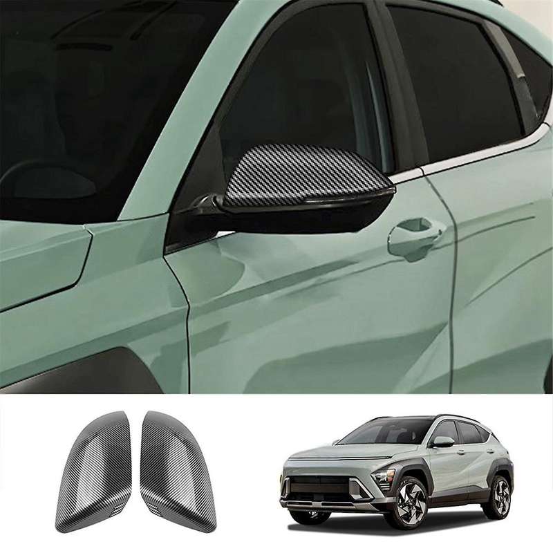 Car Rear View Mirror Cover Caps Trim Frame for 2024+ Car Trim Accessories Carbon Fiber Pattern