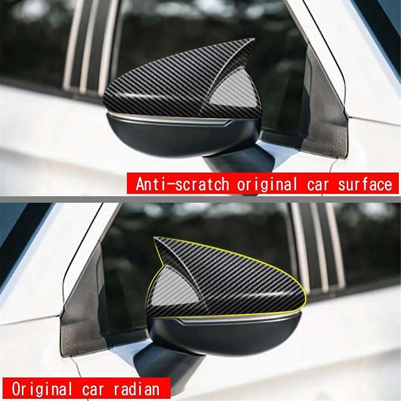 Car Rear View Mirror Cover Side Wing Mirrors Cover Housing Cap for City 2020 Carbon Fiber Pattern R
