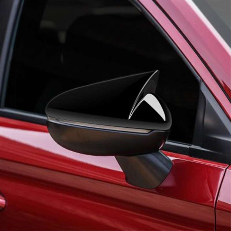 Car Rear View Mirror Cover Side Wing Mirrors Cover Housing Cap for City 2020 Gloss Black Rhd
