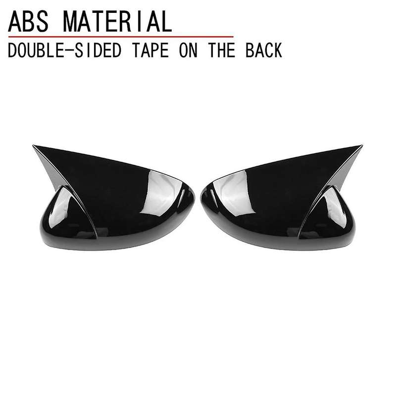 Car Rear View Mirror Cover Side Wing Mirrors Cover Housing Cap for City 2020 Gloss Black Rhd