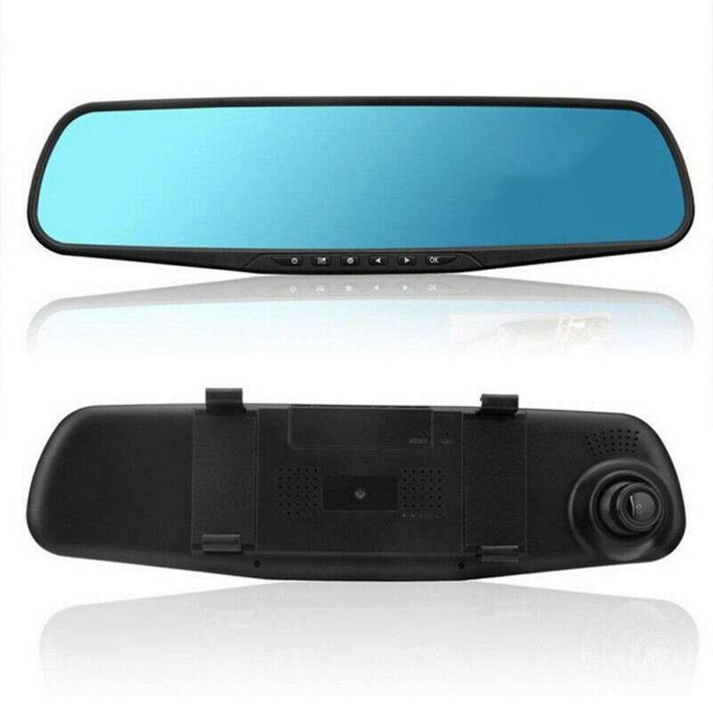 Car Rear View Mirror Recorder, 4.3-Inch High-Definition Night Vision Record, Reversing Image Parking