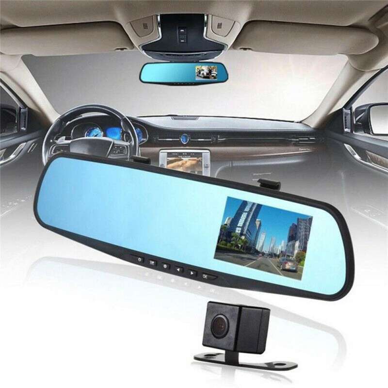 Car Rear View Mirror Recorder, 4.3-Inch High-Definition Night Vision Record, Reversing Image Parking