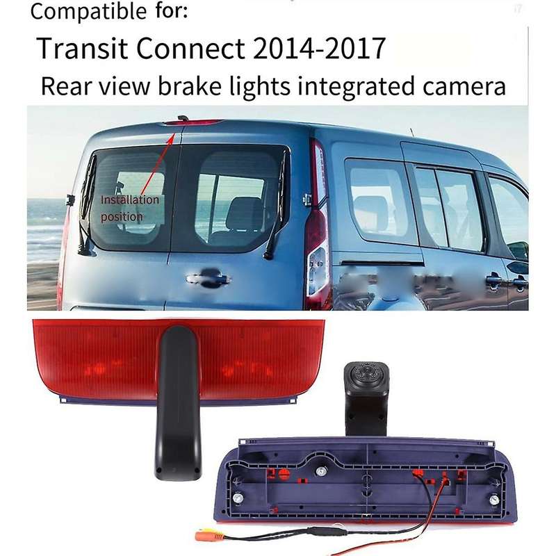 Car Rear View Reverse Camera for Transit Connect 2014-2017 Brake Light Caravans