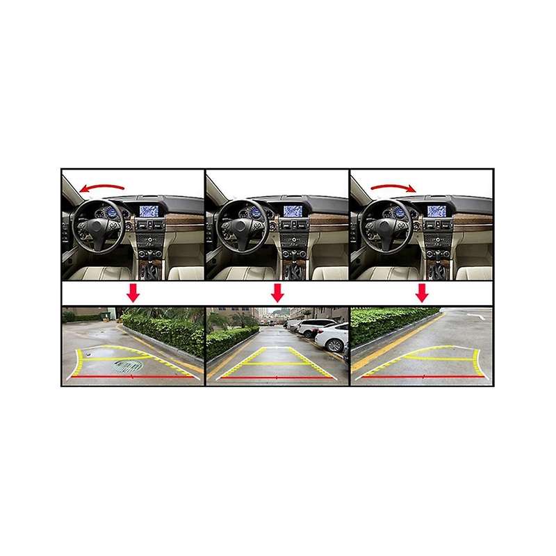 Car Rear View Reverse Camera Dynamic Parking Camera with Trajectory Parking Line for Land Cruiser Pr