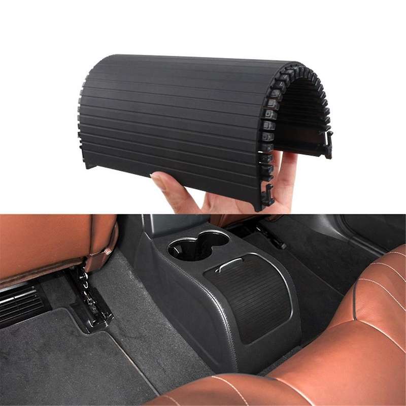 Car Rear Water Cup Holder Roller Blind for E Class W212 2009-2015 Rear Storage Box Roller Blind Bla