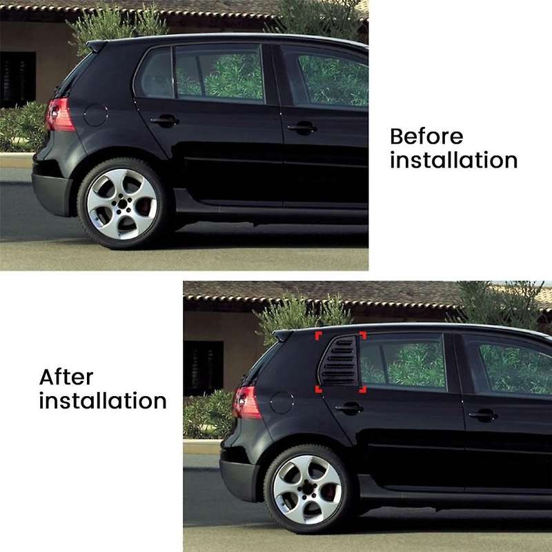 Car Rear Window Louver Shutter Trim Cover Golf MK5 2003-2008 Scoop Shade Decorate Carbon Fiber