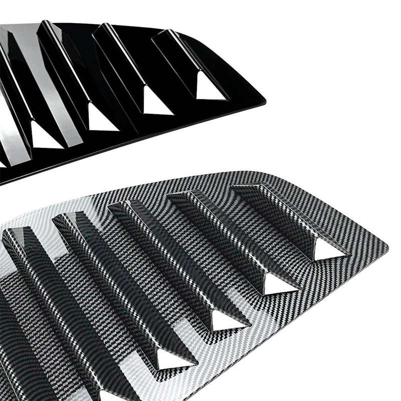Car Rear Window Louver Shutter Trim Cover Golf MK5 2003-2008 Scoop Shade Decorate Carbon Fiber