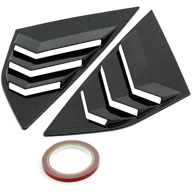 Car Rear Window Blinds Side Tuyere Louvers Vent Rear Window Louvers for Focus ST MK3 Hatchback, Carb