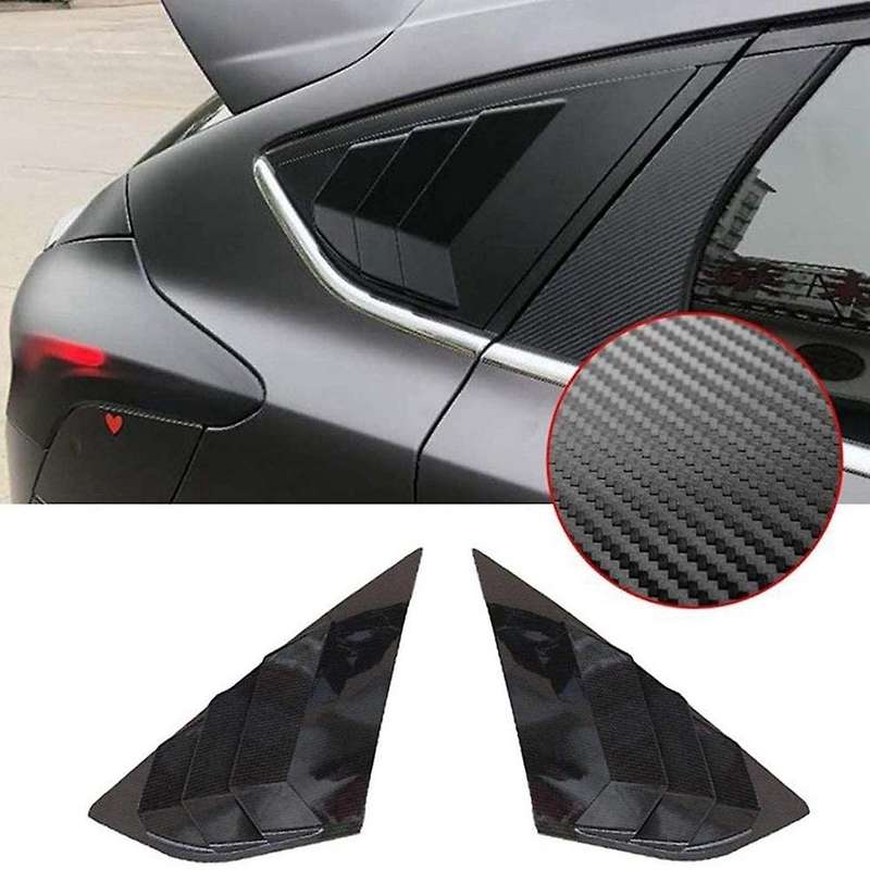 Car Rear Window Blinds Side Tuyere Louvers Vent Rear Window Louvers for Focus ST MK3 Hatchback, Carb
