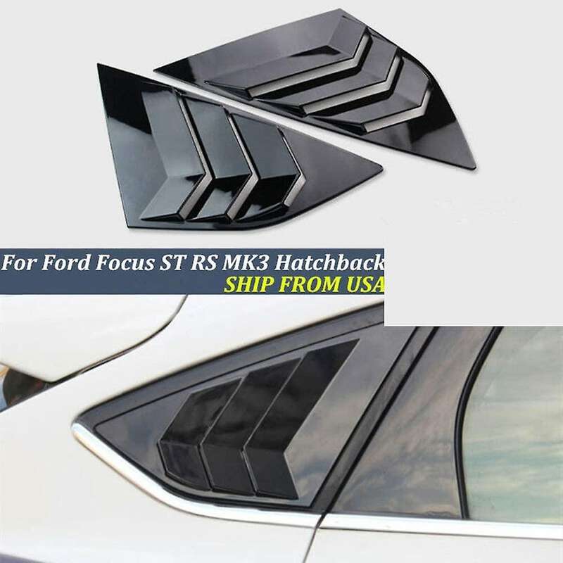 Car Rear Window Blinds Side Tuyere Louvers Vent Rear Window Louvers for Focus ST MK3 Hatchback, Brig